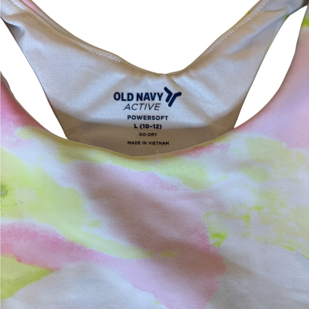 Old Navy Active Pastel Tie-Dye Tank and Short Set‎ / Size 10-12 - Picture 4 of 5